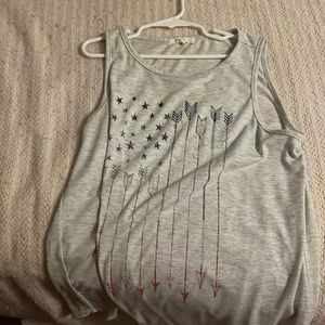 Maurices (xs) red white and blue arrows shirt